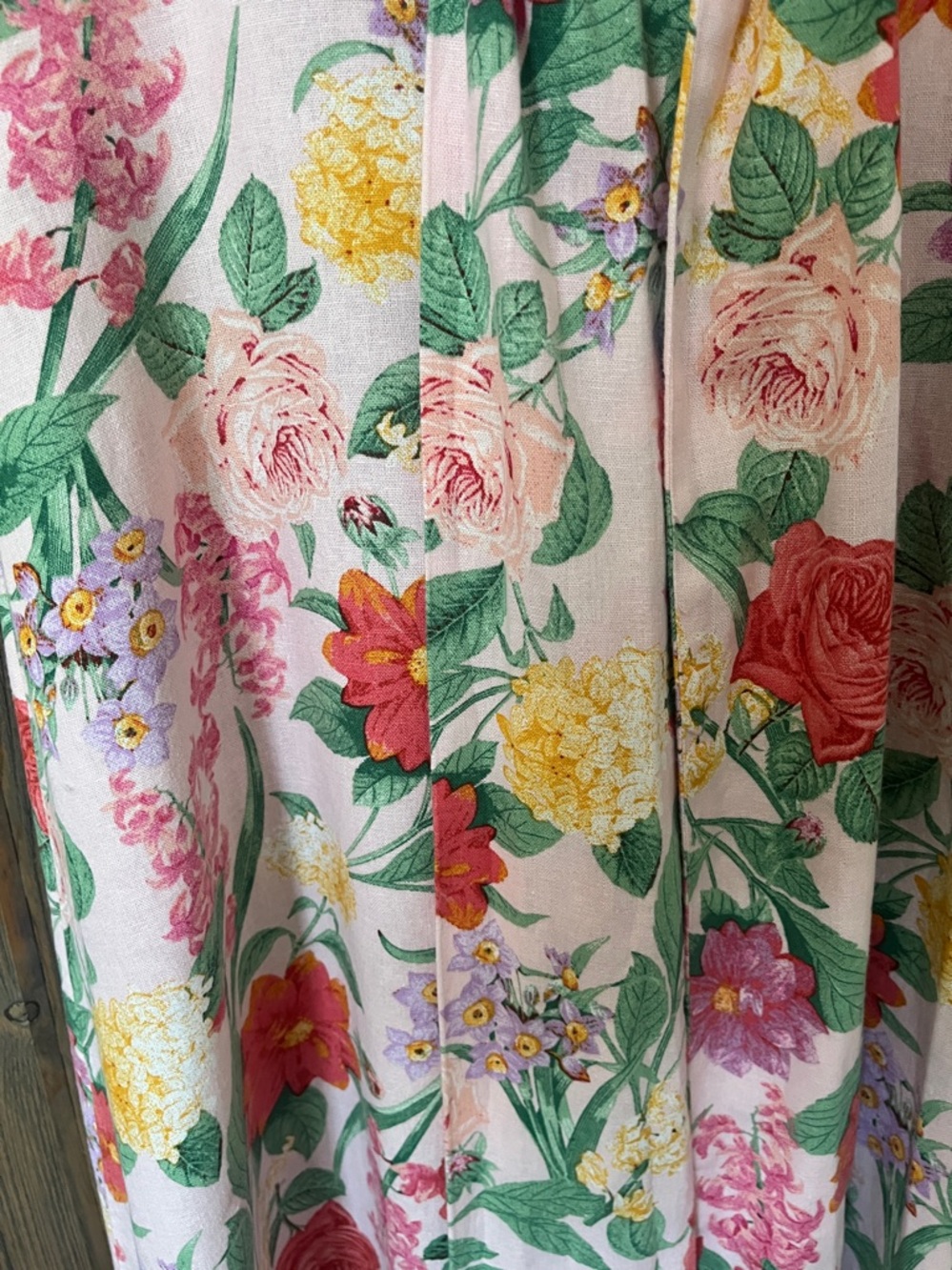 Linen blend floral midi dress - Picture 4 of 8